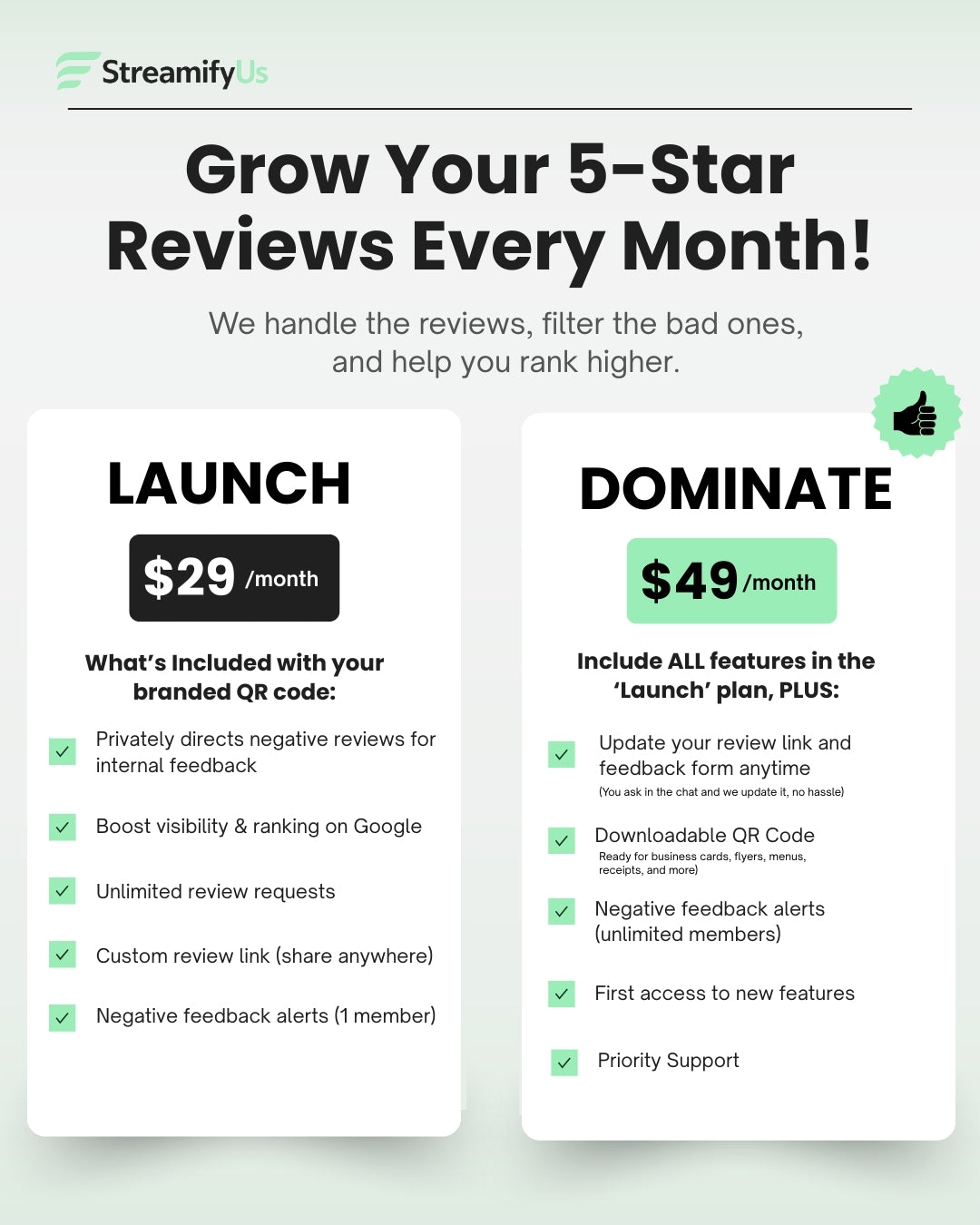 (main) Branded Google Review Stand & Feedback System