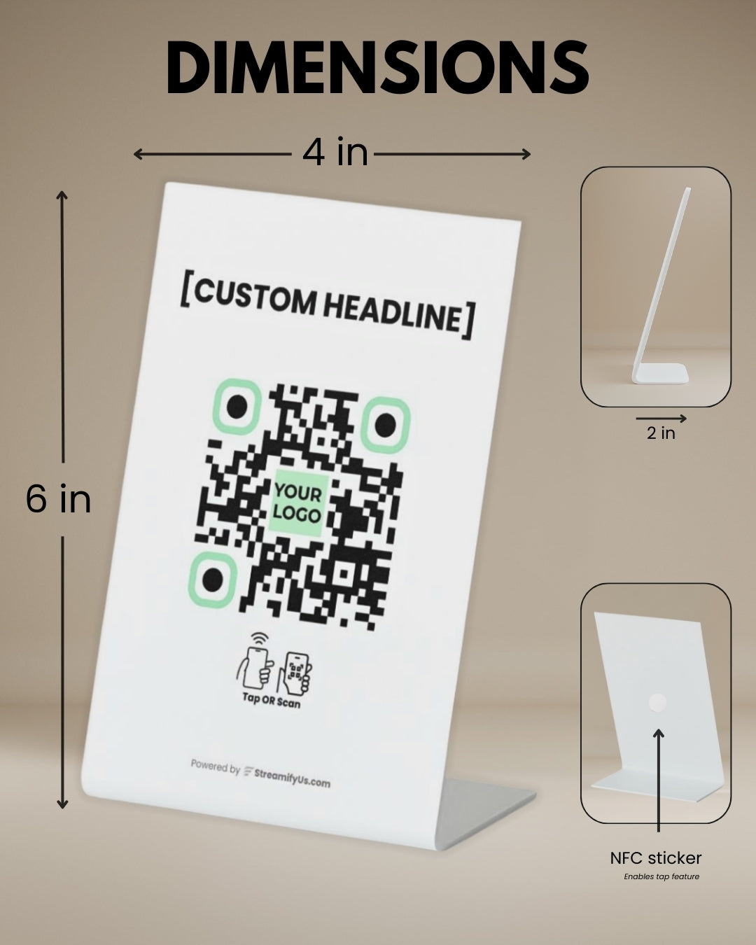 Branded Google Review Stand & Feedback System